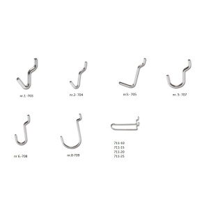 Set 20 carlige metalice pentru panou perforat de scule