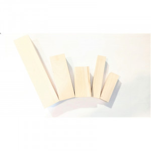 Set 5 blocuri din lemn de tei pentru cioplit - Img 2