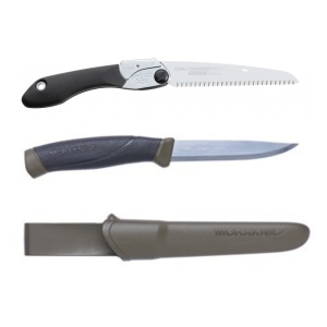 Set Cutit Companion MG (C) Si Fierastrau pliabil bushcraft, camping Silky Pocketboy 170mm cu 10dinti, 30mm
