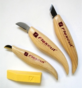 Set cutite pentru sculptura lemn KN115E, Flexcut