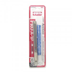 Set Cutter / cutit utilitar INOX mic - NT Cutter - 9mm + 10 lame schimb + placa CM A3 - Img 9