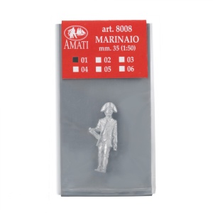 Set de 6 figurine metalice ofiter si marinari pt navomodele / hobby, 35mm, Amati Italia - Img 2