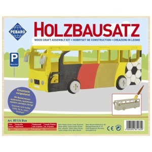 Set de constructie din lemn „Autobuz” debitat cu laser Pebaro - Img 2