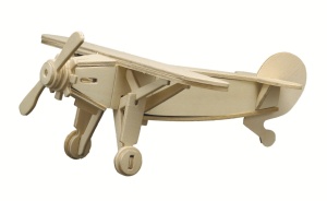 Set de constructie din lemn „Avion de sport” debitat cu laser Pebaro