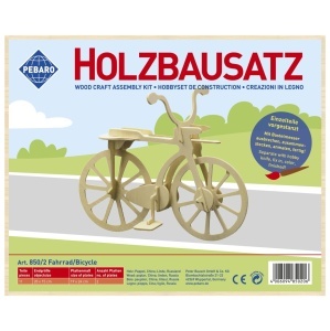 Set de constructie din lemn „Bicicleta” debitat cu laser Pebaro - Img 2