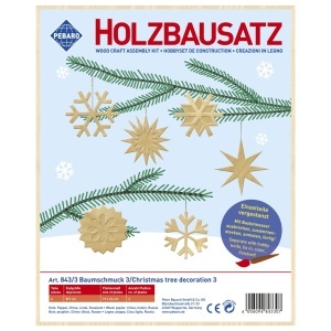 Set de constructie din lemn „Decoratiuni pentru copaci 3” debitata cu laser Pebaro - Img 2