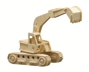 Set de constructie din lemn „Excavator” debitat cu laser Pebaro