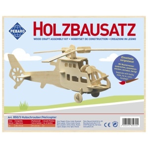 Set de constructie din lemn "Elicopter" debitat cu laser Pebaro - Img 2