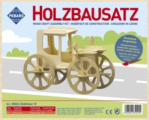 Set de constructie din lemn "Oldtimer IV" debitat cu laser Pebaro - Img 2