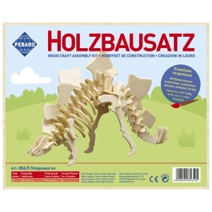 Set de constructie din lemn "Stegosaurus" debitat cu laser Pebaro - Img 2