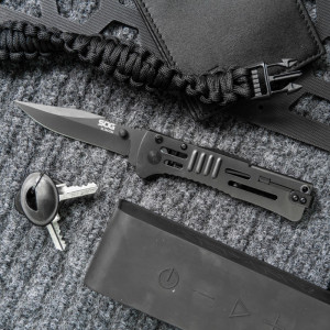 SJ32-CP Briceag SlimJim Clip Point Negru, SOG - Img 14