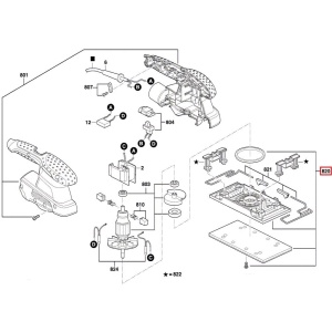 SKIL 2610Z06065 , Kit placa de baza pentru slefuitorul cu vibratii 7338