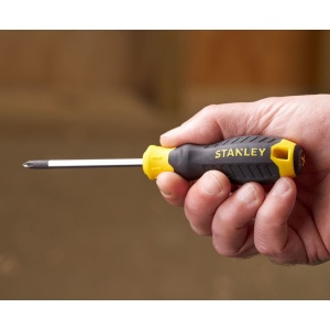Stanley STHT16155-0, surubelnita Cushion Grip cu varful cruce PH1 si lungimea tijei de 75mm, PH1x75 - Img 4