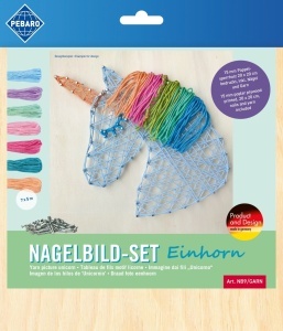 Tablou cu cuie cu motiv de unicorn, Pebaro - Img 2