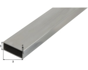 Țeavă aluminiu rectangulară Alberts 50x20x2 mm, lungime 2,6m - Img 2