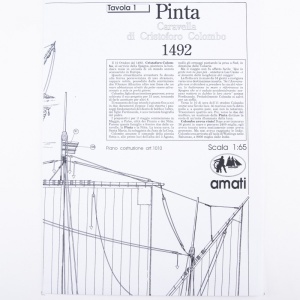 1010 Planuri constructie navomodel Amati Pinta, 1492 - Img 2