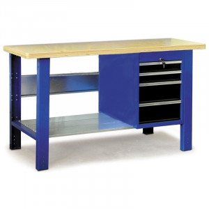 1500-7 Banc de lucru 1500mm cu blat din lemn fag multistrat - Img 2