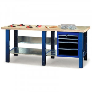 2000-17 Banc de lucru 2000 mm cu blat din lemn de fag multistrat - Img 2