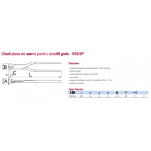 529/4P Clesti plasa de sarma pentru conditii grele, 280 mm, Unior - Img 5