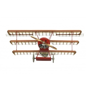 Aeromodel Fighter Fokker Dr I. scara1:16 Model de aeronavă din lemn și metal - Img 3