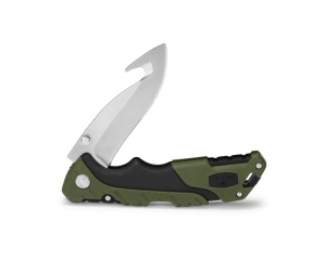 Briceag de vanatoare Buck Pursuit Large 0660GRG-B cu carlig, otel 420HC, maner Versaflex verde, Lockback - Img 4