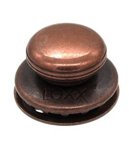 Buton superior cupru antichizat pentru sisteme de fixare LOXX