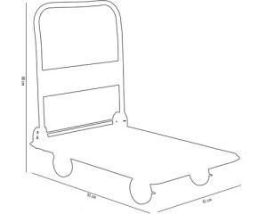 Carucior cu platforma pliabil Cargo Point max. 250kg, H 860mm, din otel - Img 7