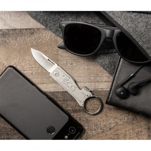 Cutit breloc SOG KeyTron KT1001-CP, lama 5Cr15MoV, Lockback, desfacator sticle integrat, EDC Keychain Knife - Img 14