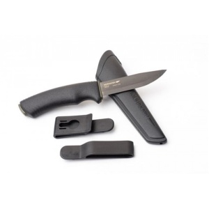 Cutit Bushcraft BlackBlade (C) Outdoor si Supravietuire, lama Otel Carbon C100S cu acoperire DLC , Morakniv - Img 10