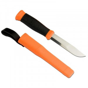 Cutit Mora 2000 Orange (S) outdoor si vanatoare, lama inox 12C27, maner cauciucat - Img 4
