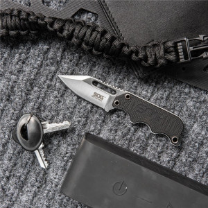 Cutit neck knife SOG Instinct Mini G10 Satin, otel 5Cr15MoV, lama Drop Point 48 mm - Img 10