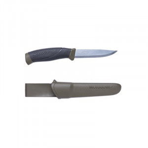 Cutit outdoor Morakniv Companion C Carbon Steel, teaca inclusa, verde militar - Img 2