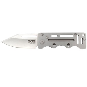 Cutit pliabil SOG Cash Card EZ1-CP, lama Clip Point 8Cr13MoV, Liner Lock, Money Clip, EDC Slim Wallet Knife