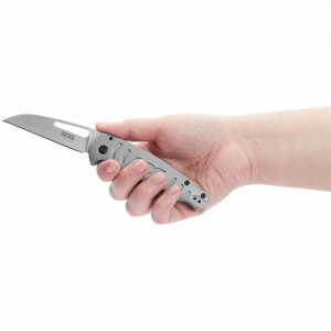 Cutit pliabil SOG Escape FL 14-52-01-57, lama Drop Point 8Cr13MoV, Frame Lock, maner din otel inoxidabil, EDC Rescue Folder - Img 8