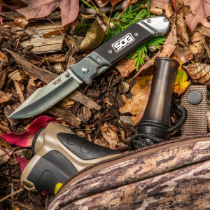Cutit pliabil SOG Fielder G10 FF38-CP, lama Clip Point 7Cr17, Liner Lock, maner G10, EDC Outdoor Folde - Img 2
