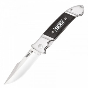 Cutit pliabil SOG Fielder G10 FF38-CP, lama Clip Point 7Cr17, Liner Lock, maner G10, EDC Outdoor Folde - Img 3