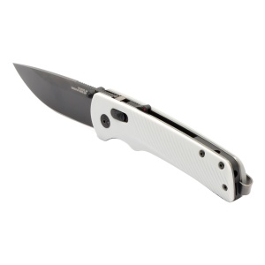 Cutit pliabil SOG Flash AT Concrete 11-18-10-41, lama Drop Point CRYO D2 Satin, deschidere asistata S.A.T., AT-XR Lock, maner GRN Concrete Gray, EDC Premium - Img 4