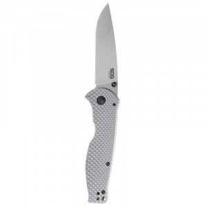 Cutit pliabil SOG Flash FL 14-18-01-57, lama Drop Point 8Cr13MoV, Frame Lock, maner integral din otel inoxidabil, EDC Folder - Img 9