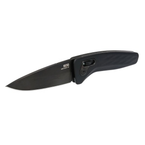 Cutit pliabil SOG One-Zero AU Black Chrome 15-73-01-57, lama Cryo CPM S35VN, XR Lock, maner din aluminiu, EDC Premium Made for Performance - Img 4