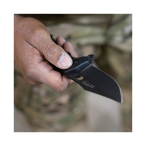 Cutit pliabil SOG SEAL XR Black 12-21-02-57, lama Clip Point CPM S35VN Black Cerakote, XR Lock, Flipper, Thumb Stud, maner GRN Black, Made in USA - Img 8