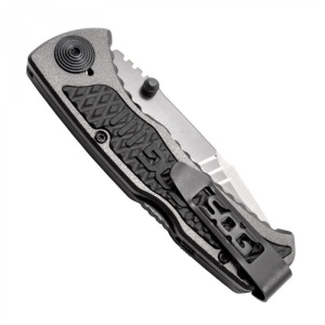 Cutit pliabil SOG Sideswipe SW1011-CP, lama asistata 7Cr15, Lockback, maner aluminiu cu insertii GRN - Img 8