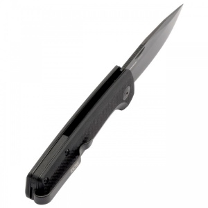 Cutit pliabil SOG Terminus SJ Blackout TM1005-BX, lama Drop Point D2 Black TiNi, Slip Joint, Nail Nick, maner G10 Black, EDC - Img 2