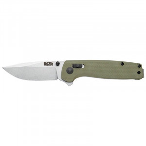 Cutit pliabil SOG Terminus XR G10 Olive Drab, lama D2, XR Lock, maner G10 verde olive, Flipper EDC - Img 2
