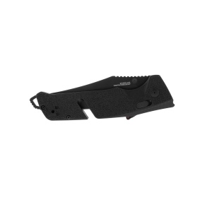 Cutit pliabil SOG Trident AT Blackout 11-12-05-41, lama Clip Point CRYO D2 Black TiNi, deschidere asistata S.A.T., AT-XR Lock, taietor de centura, spargator geam, maner GRN Black - Img 5