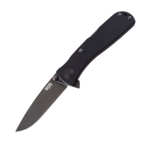 Cutit pliabil SOG Twitch II Black TWI12-CP, lama Drop Point AUS-8 Black TiNi, deschidere asistata S.A.T., Lockback, maner din aluminiu anodizat negru, EDC Premium - Img 17