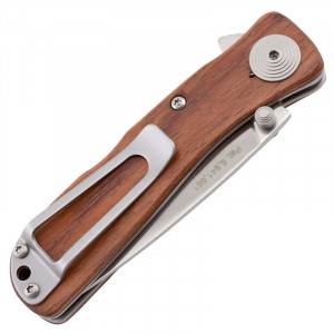 Cutit pliabil SOG Twitch II Wood TWI17-CP, lama Drop Point AUS-8 Satin, deschidere asistata S.A.T., Lockback, maner din lemn Rosewood, EDC Premium - Img 6