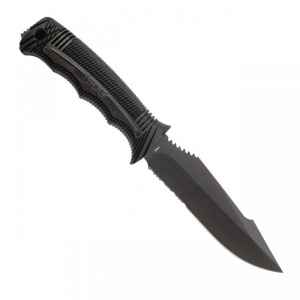 Cutit tactic SOG SEAL Strike Black TiNi, otel AUS-8, lama partial zimtata 125 mm - Img 22