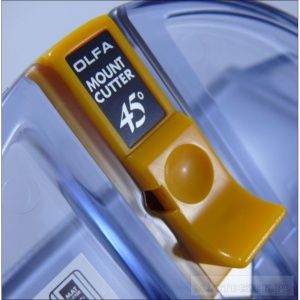 Cutter profesional de passepartout OLFA MC-45/2B Japonia, taiere la 45°, 2 lame - Img 4