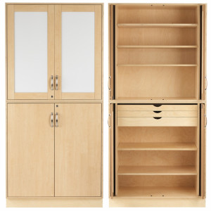 Dulap de depozitare cu usi de tabla/mesteacan CABINET 1, Sjobergs - Img 2