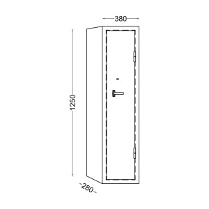 Dulap metalic MS 65 - 6 arme 380x280x1250 - Img 3